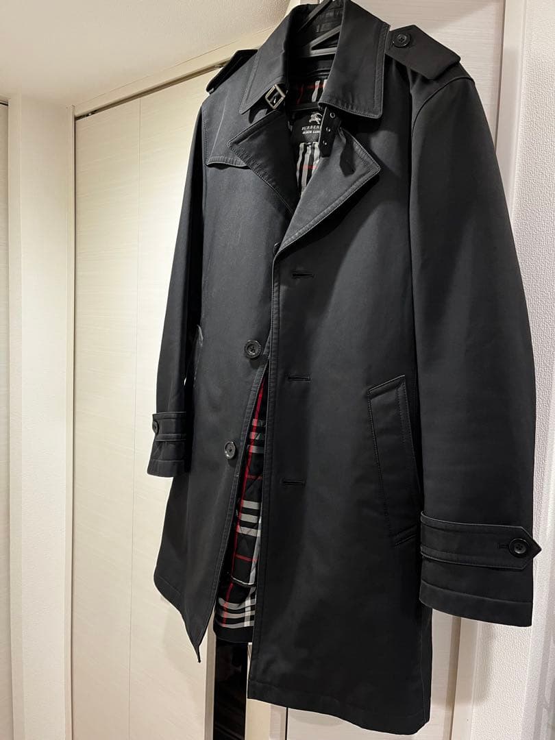 【美品】BURBERRY BLACK LABEL ブラック トレンチコート 中古・古着通販】BURBERRY BLACK LABEL (バーバリーブラックレーベル