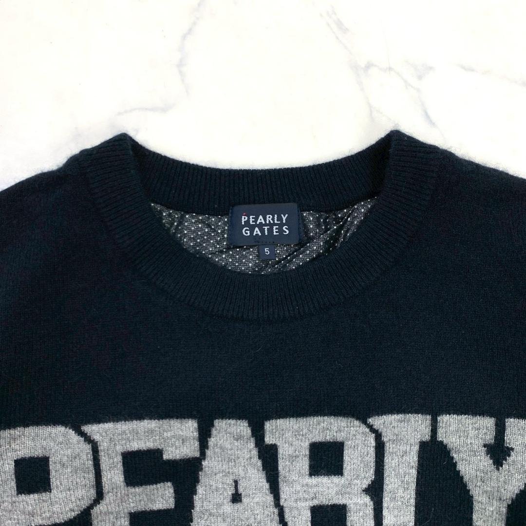 サイズ5】2023年 パーリーゲイツ カシミヤ ニット ネイビー E035