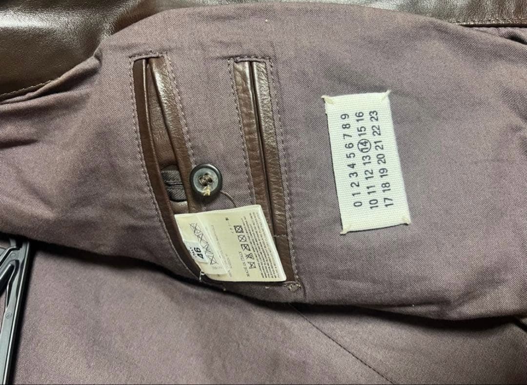 マルジェラ レザー ライダース 八の字 ブラウン 46 本人期 2006年