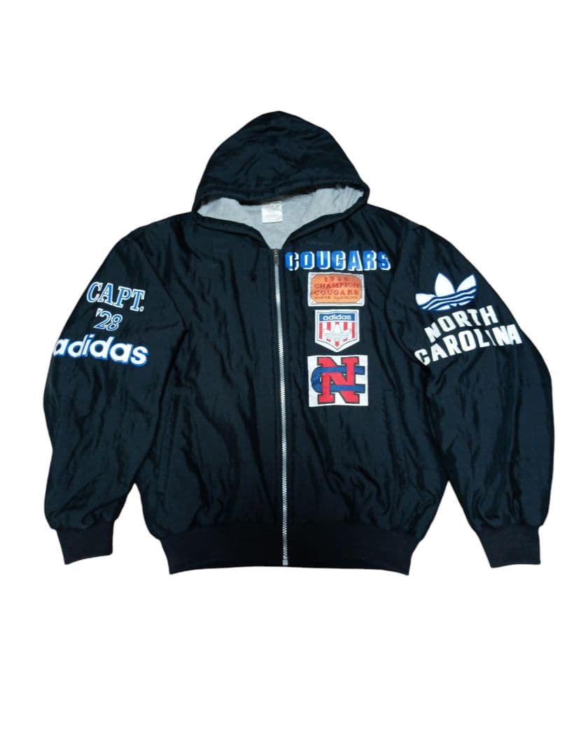 adidas COUGARS フード付きジャケット サイズ　M 古着 adidas / フード付き ナイロンジャケット | 古着屋 SATO-サト-