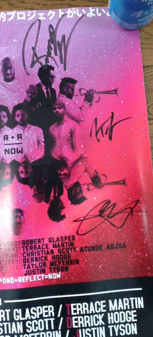 R+R=NOW メンバー全員サイン入りポスター ロバートグラスパー