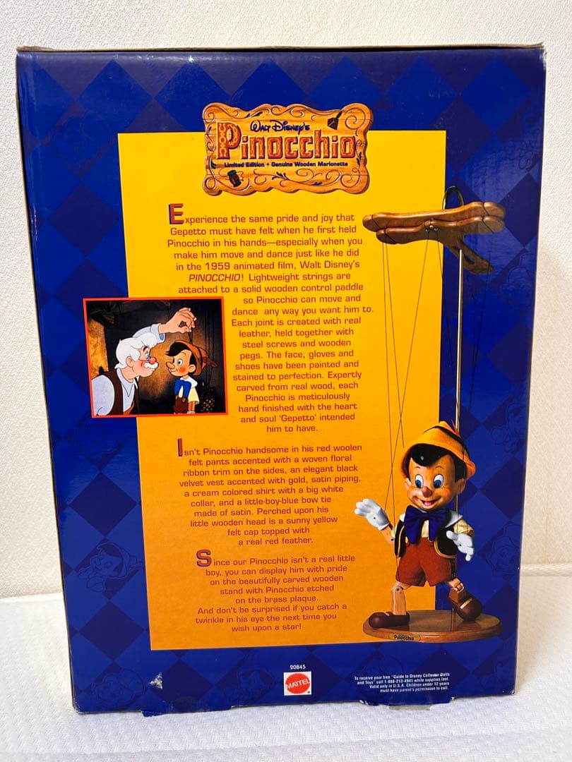 Disney マテル社ピノキオ木製マリオネット500体限定