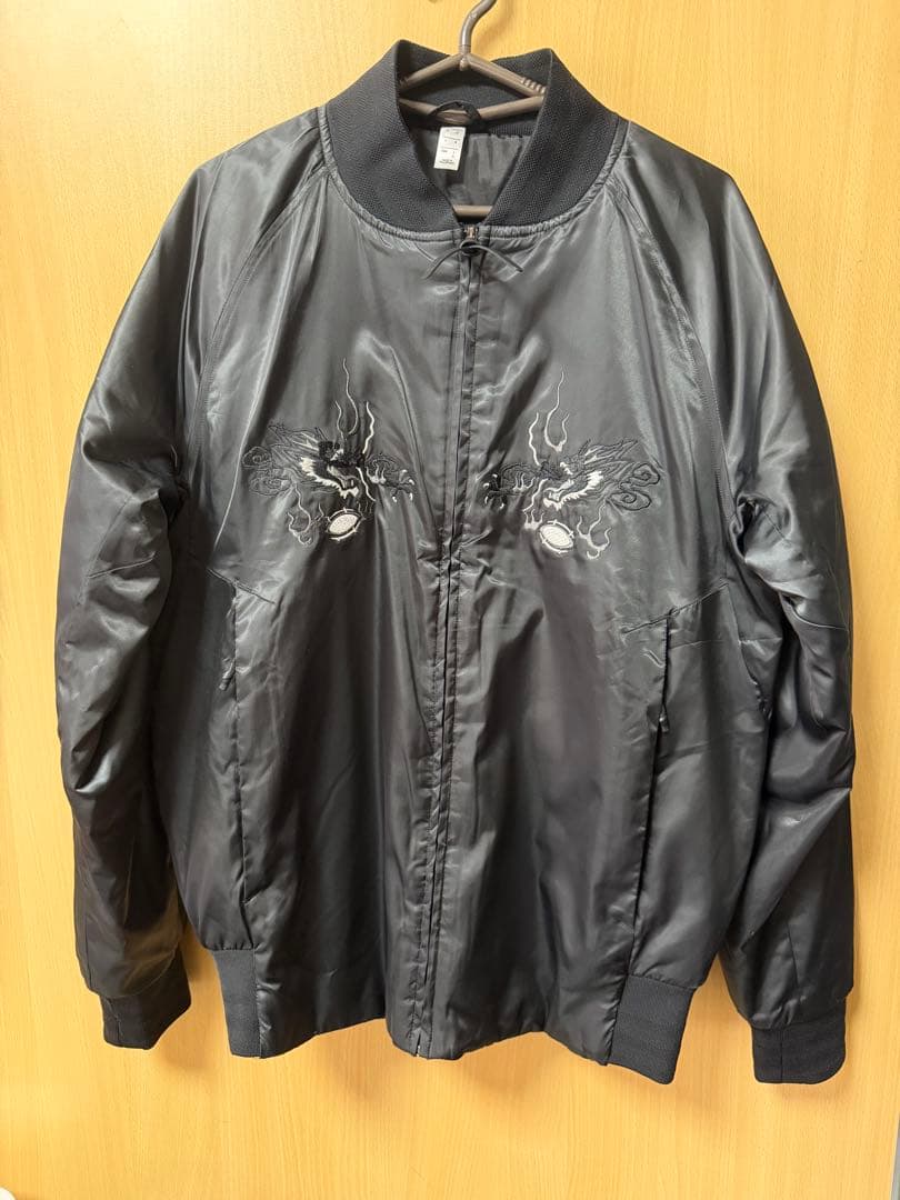 adidas ブラック スカジャン Japan刺繍 日本限定 adidas アディダス オールブラックス スカジャン 日本限定 - メルカリ