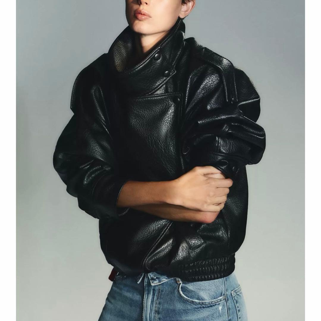 ⭐︎ 最終お値下げしました 新品 ZARAのフェイクレザージャケットM