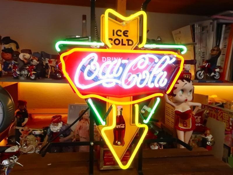 爆レア★コカコーラ ネオンサイン アロー インテリア ダイナー ガレージ
