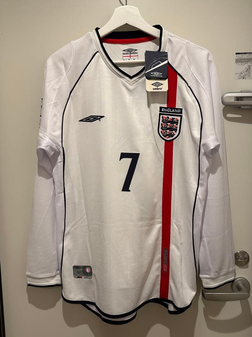 イングランド代表 2002W 長袖 サッカーユニフォーム - メルカリ