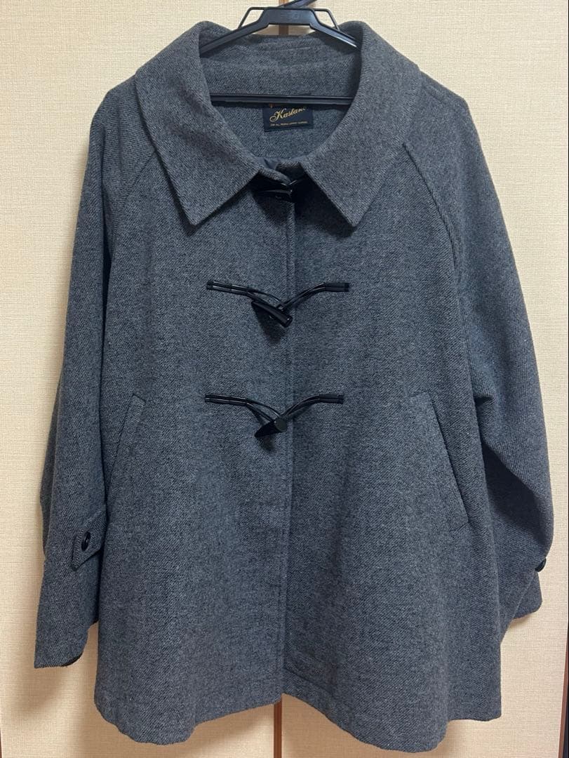 Kastane ダッフルフレアコート チャコールグレー ベスト付き - メルカリ