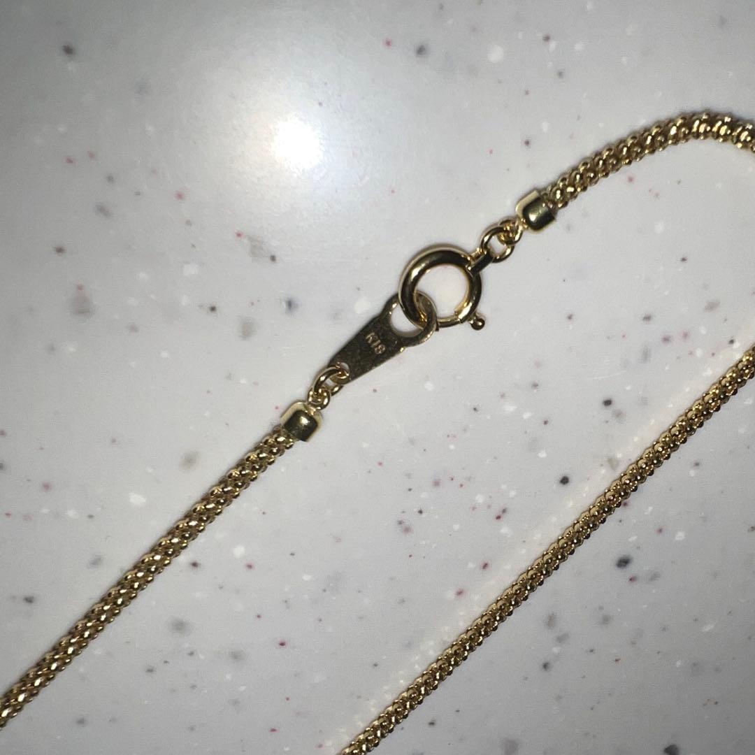 18金 K18 カットポンパチェーン 50cm 4.83g