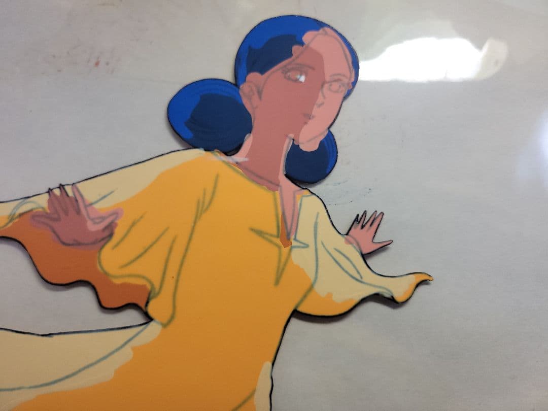 「機動戦士ガンダム」セル画　ララァ・スン　#３４　欠番カット？　アムロ追加オマケ