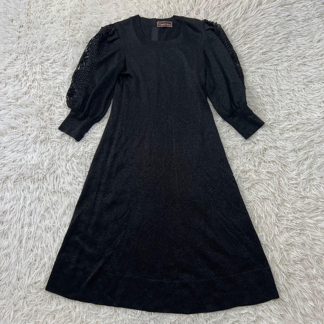 サイトウトヨコ 斎藤都世子 ラメ ロングワンピース 無地 レース - メルカリ