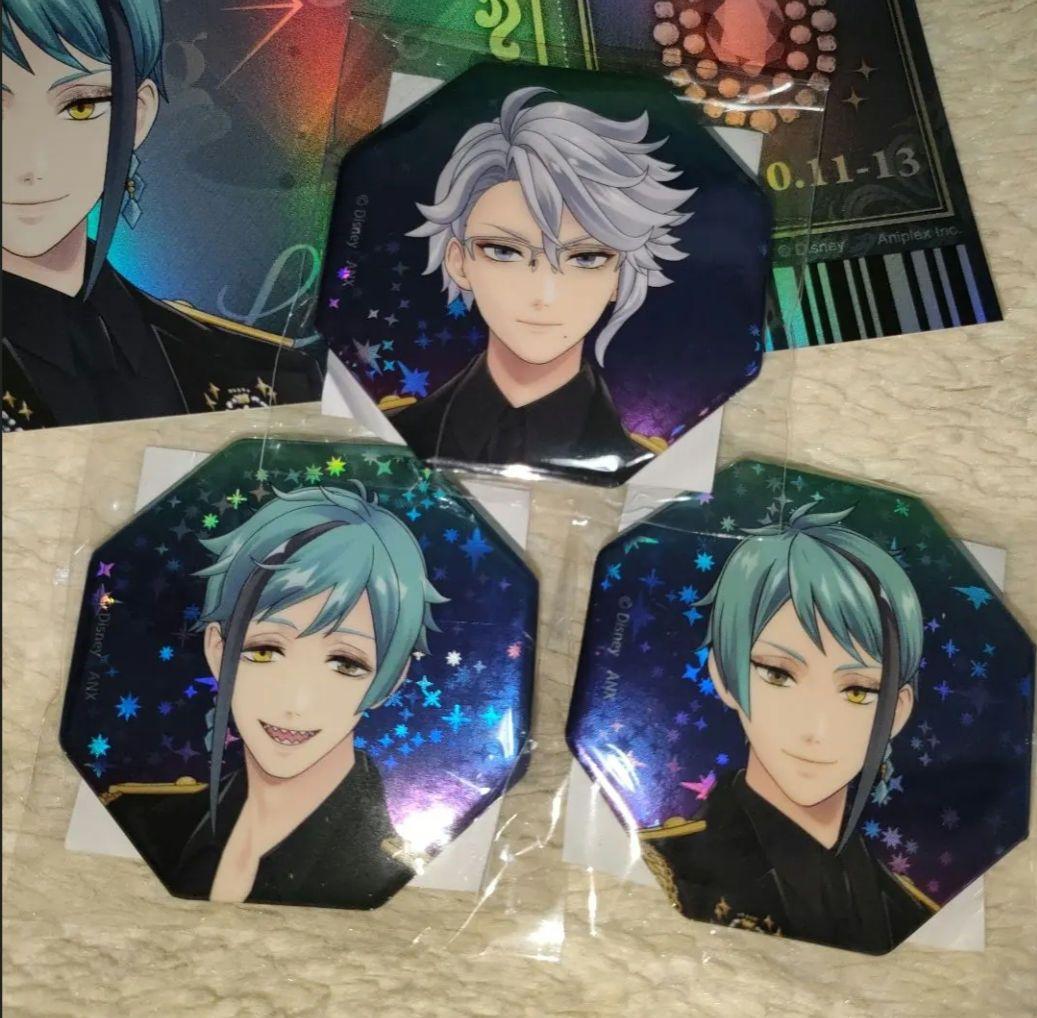 ブレイジングジュエル 缶バッジ チケット風カード アズール フロイド