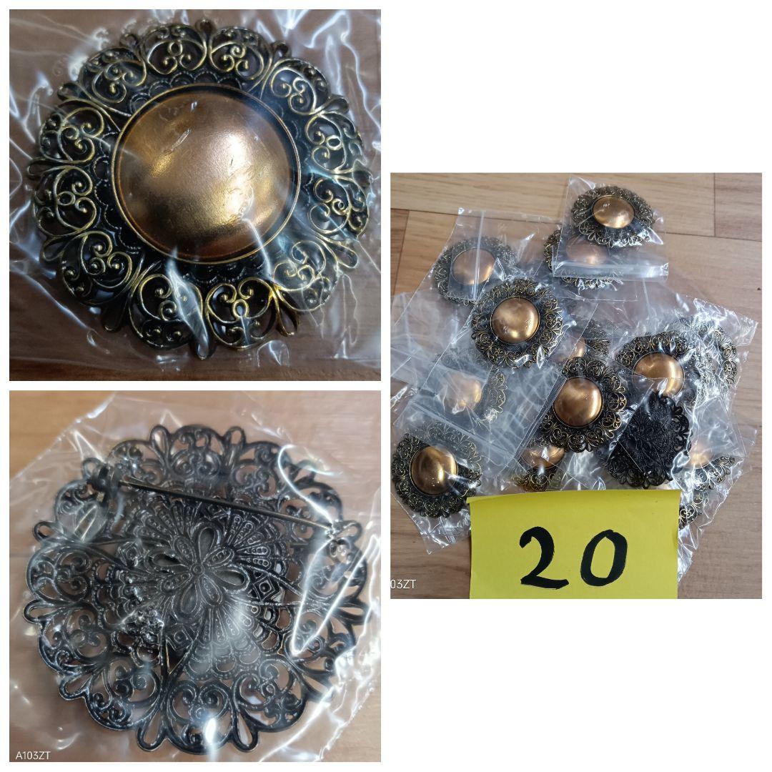 未使用 七宝焼 材料 ブローチ 200個 まとめて 2.8kg アクセサリー材料