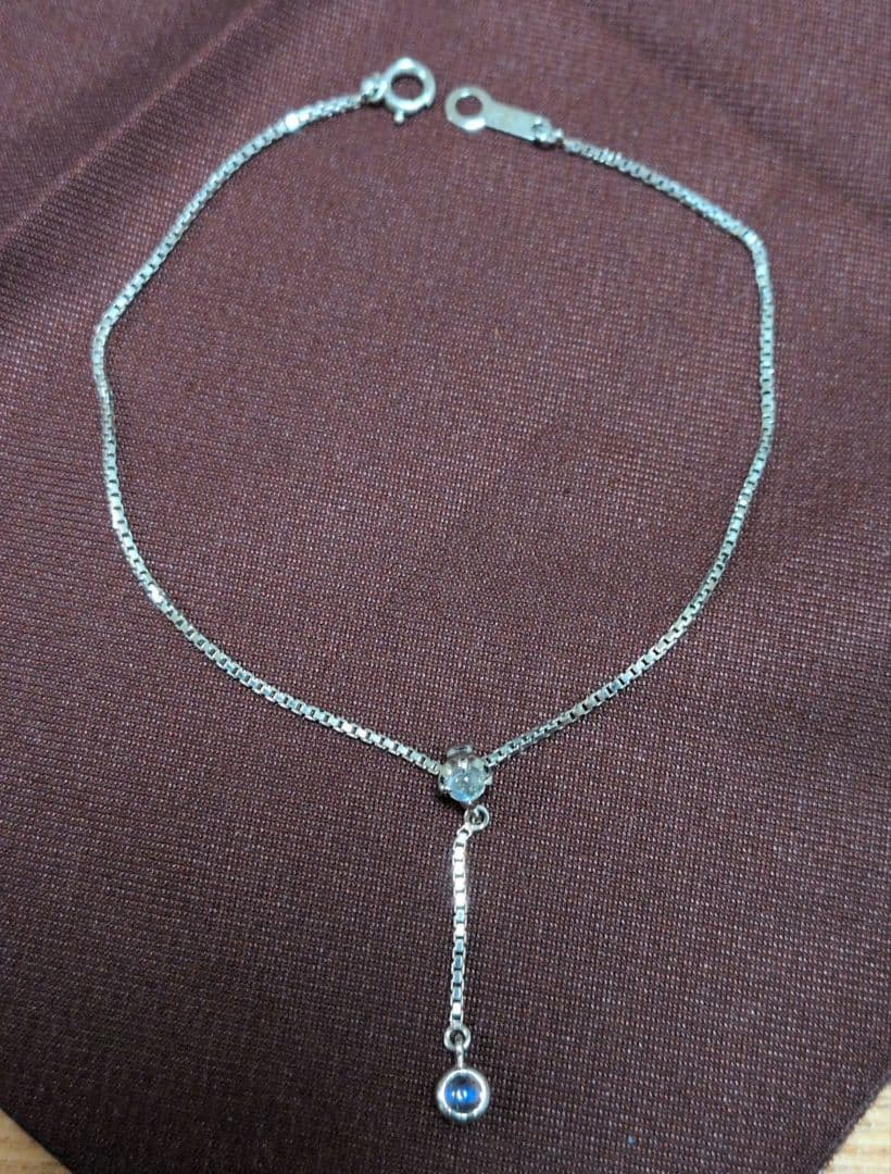 最終！Pt850 プラチナブレスレット 4℃ ブルームーン