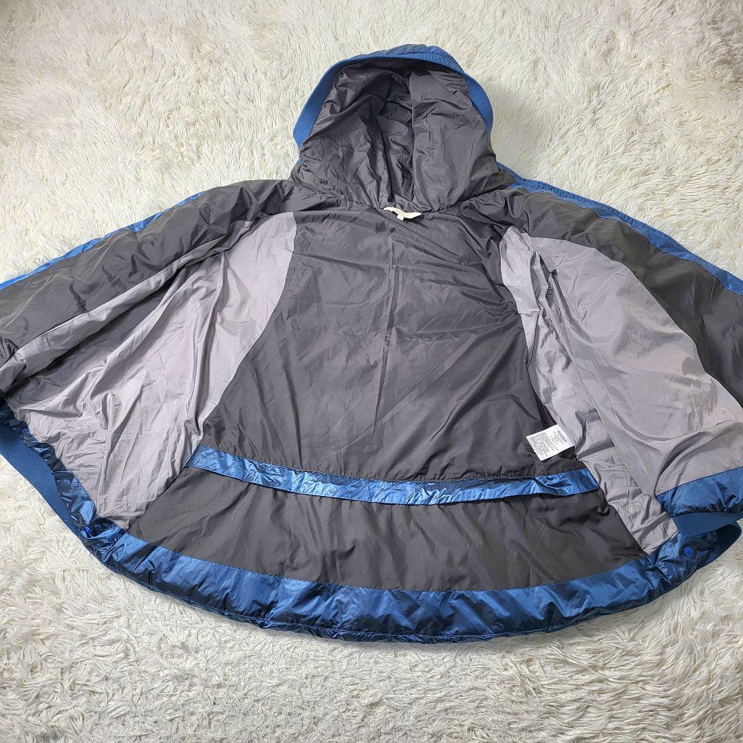 極美品】AIGLE バベリーポンチョダウン ブルー S - メルカリ
