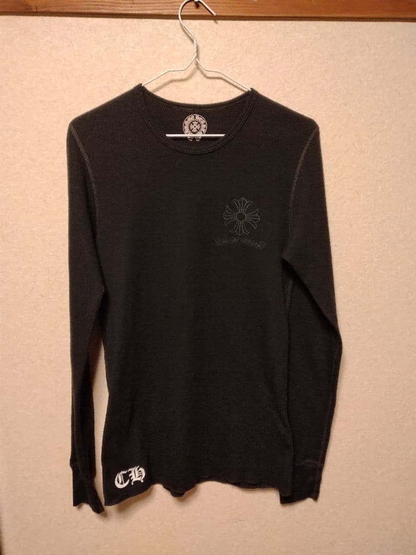 クロムハーツ　長袖カットソー CHROME HEARTS クロムハーツ Y NOT CROSS PTCHS THERMAL CREW L/S TEE