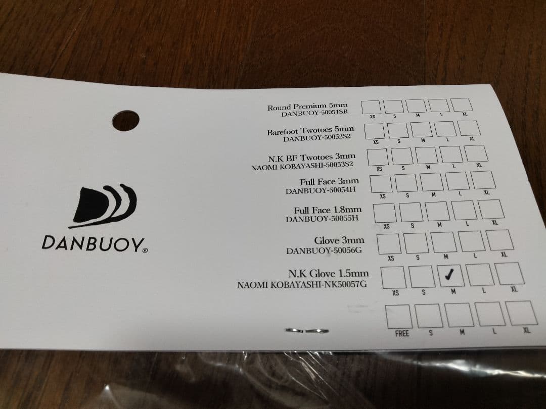 AC【新品】DANBUOY ダンブイ 25-26 グローブ 1.5mm M