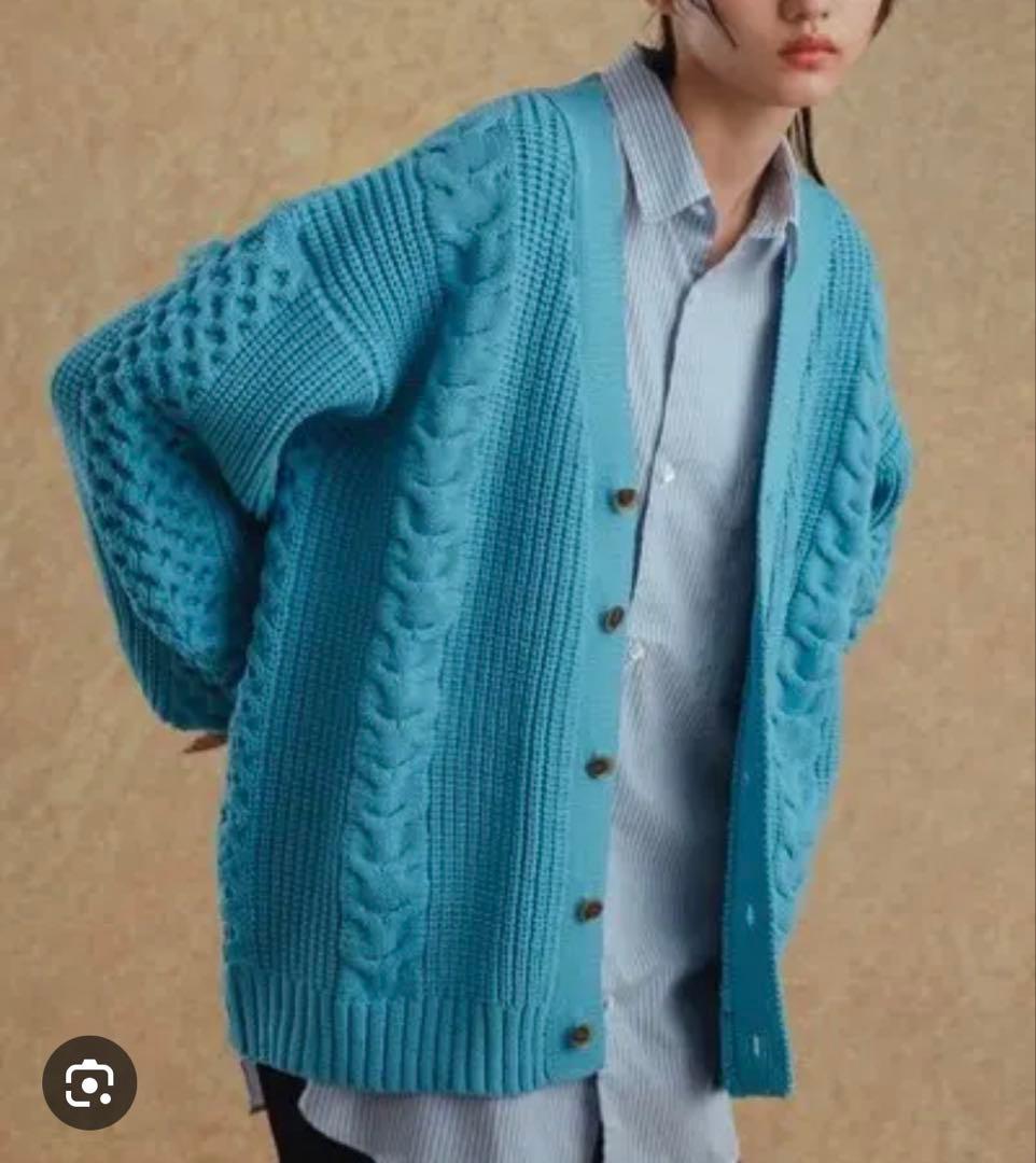 silent川口春奈さん着用 アダムエロペ ケーブルカーディガン - メルカリ