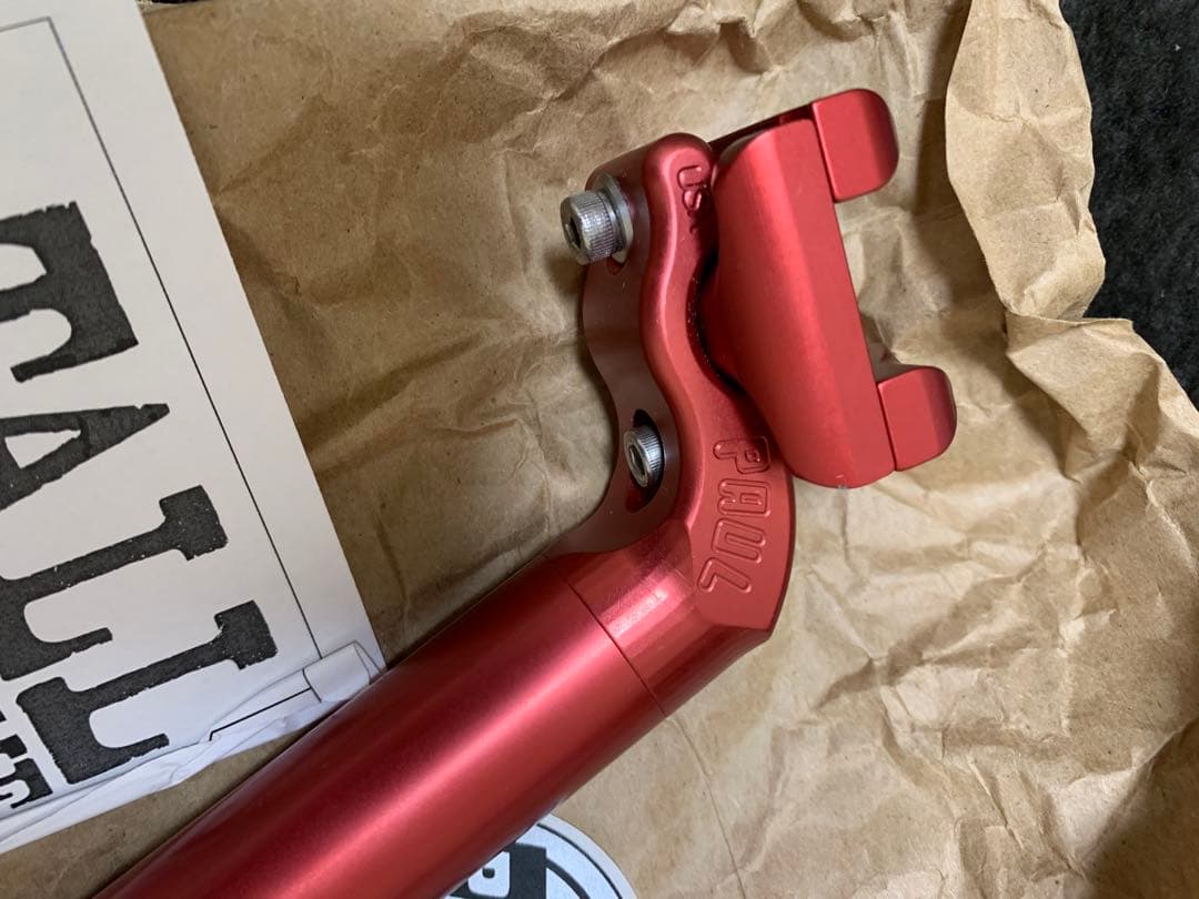 希少！paul シートポスト 27.2mm red！