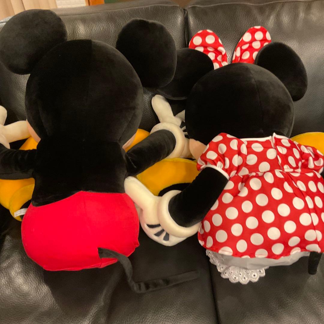 超特大！100cm！美品 ミッキーマウス ミニー マウス ぬいぐるみ ディズニー