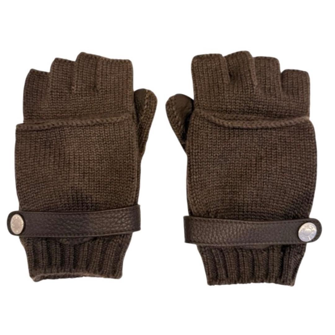 美品 HERMES エルメス リオネル カシミヤニットグローブ サイズS