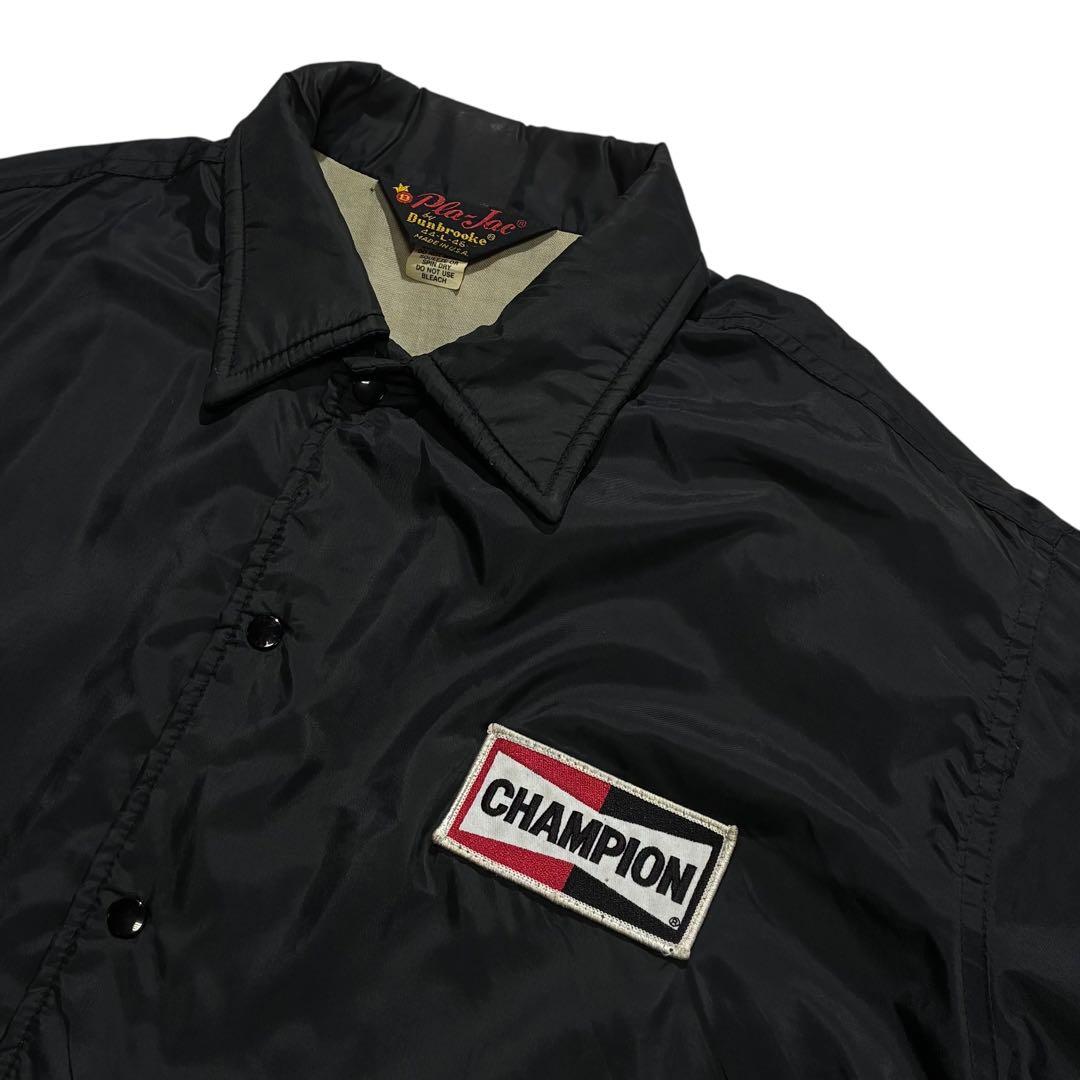 80s USA製 チャンピオンプラグ ナイロン コーチジャケット L 黒 - メルカリ