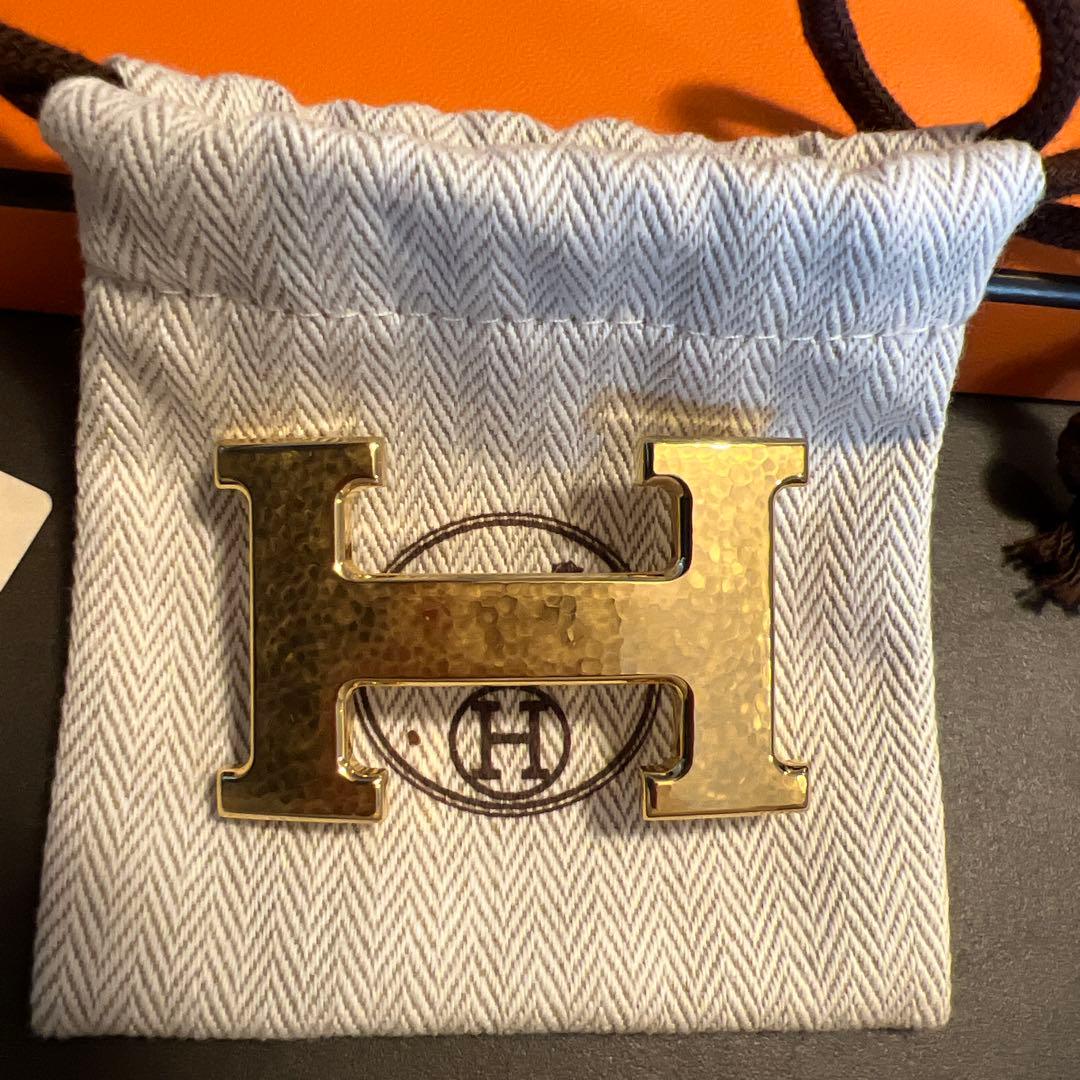 エルメス メンズ ベルトバックル 《H》 マルトレ & レザーベルト 32mm