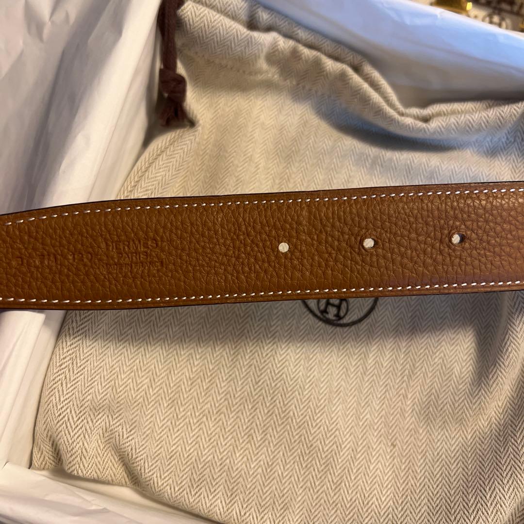 エルメス メンズ ベルトバックル 《H》 マルトレ & レザーベルト 32mm