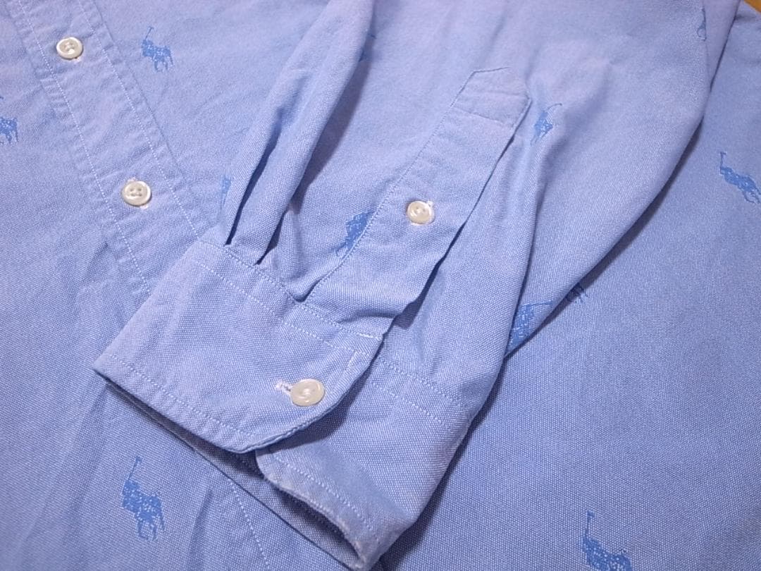 POLOポロラルフローレン総柄マルチポニーPONY 刺繍ボタンダウンシャツ