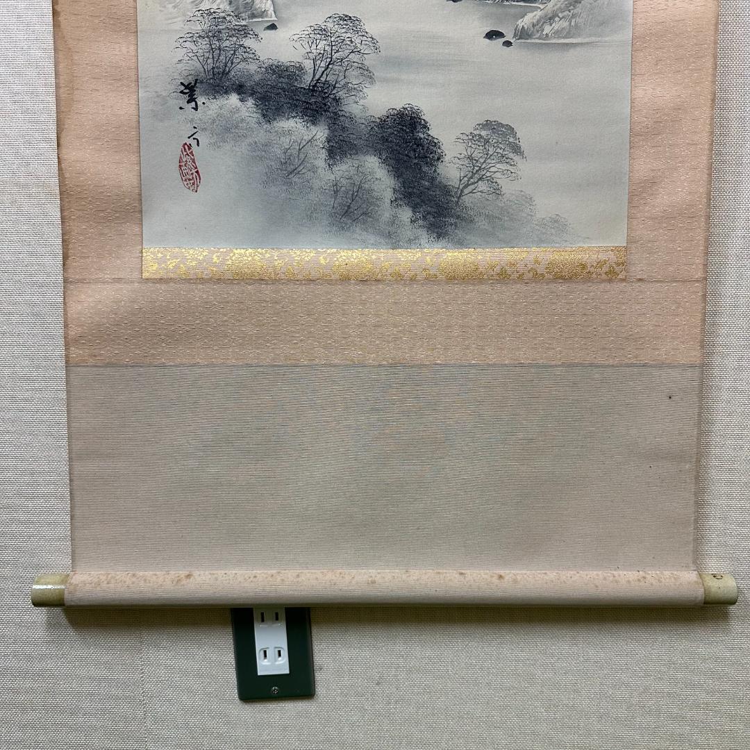 共箱付き！掛軸　署名落款あり　小室翠雲　秋色