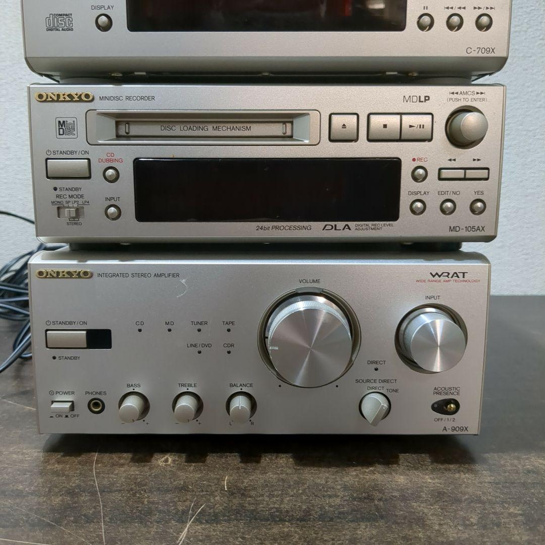 ONKYO オンキョー FM・AM、CD、MD、アンプセット M2079 - メルカリ