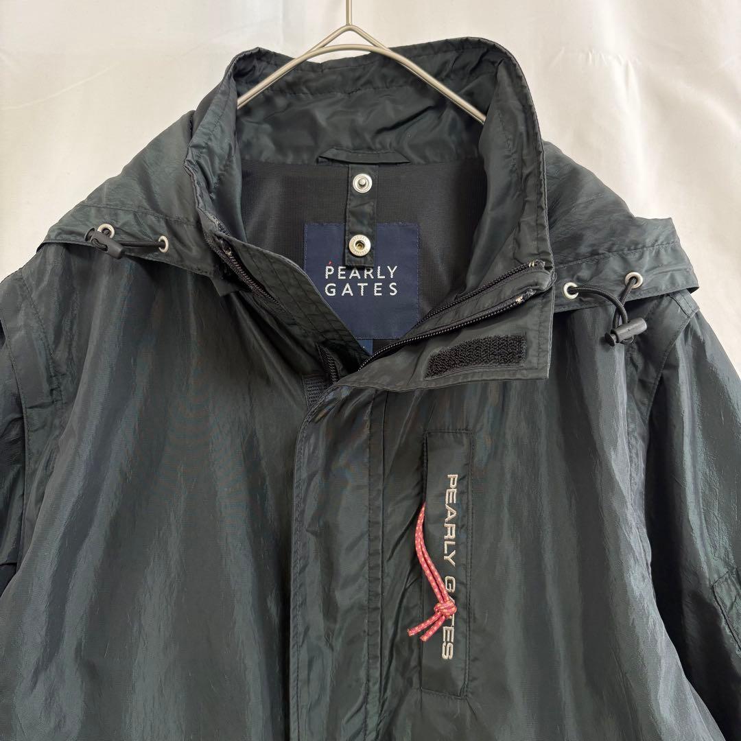 パーリーゲイツ 袖取り外し フーディ ナイロンジャケット ウインド