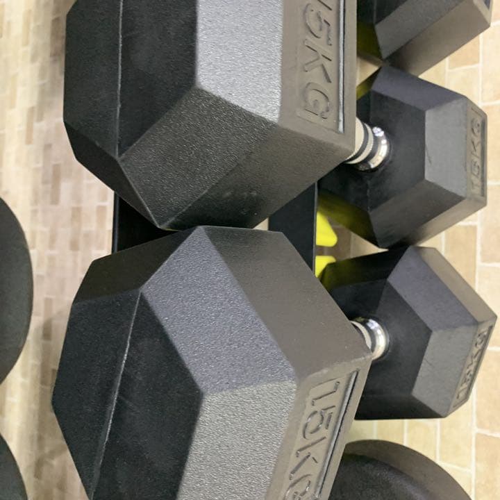 ラバーヘックス  ダンベル　　37.5kg 2個