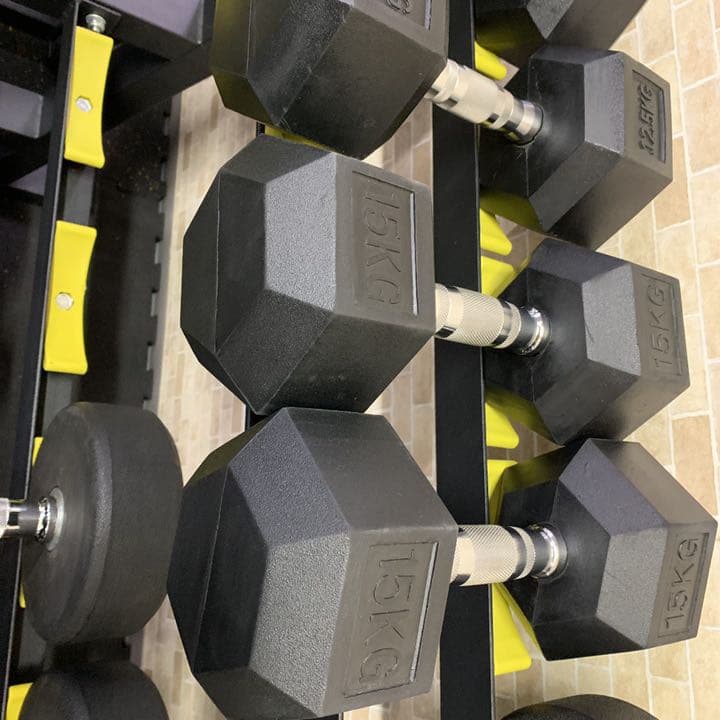 ラバーヘックス  ダンベル　　37.5kg 2個