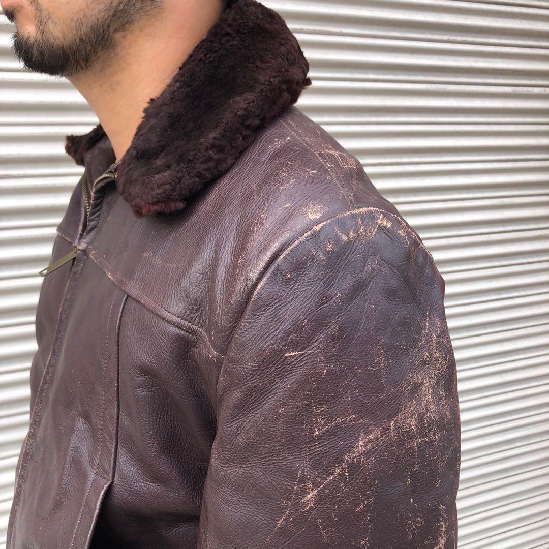 50s HERCULES 襟ボア ジャケット ヘラクレス レザー ステアハイド