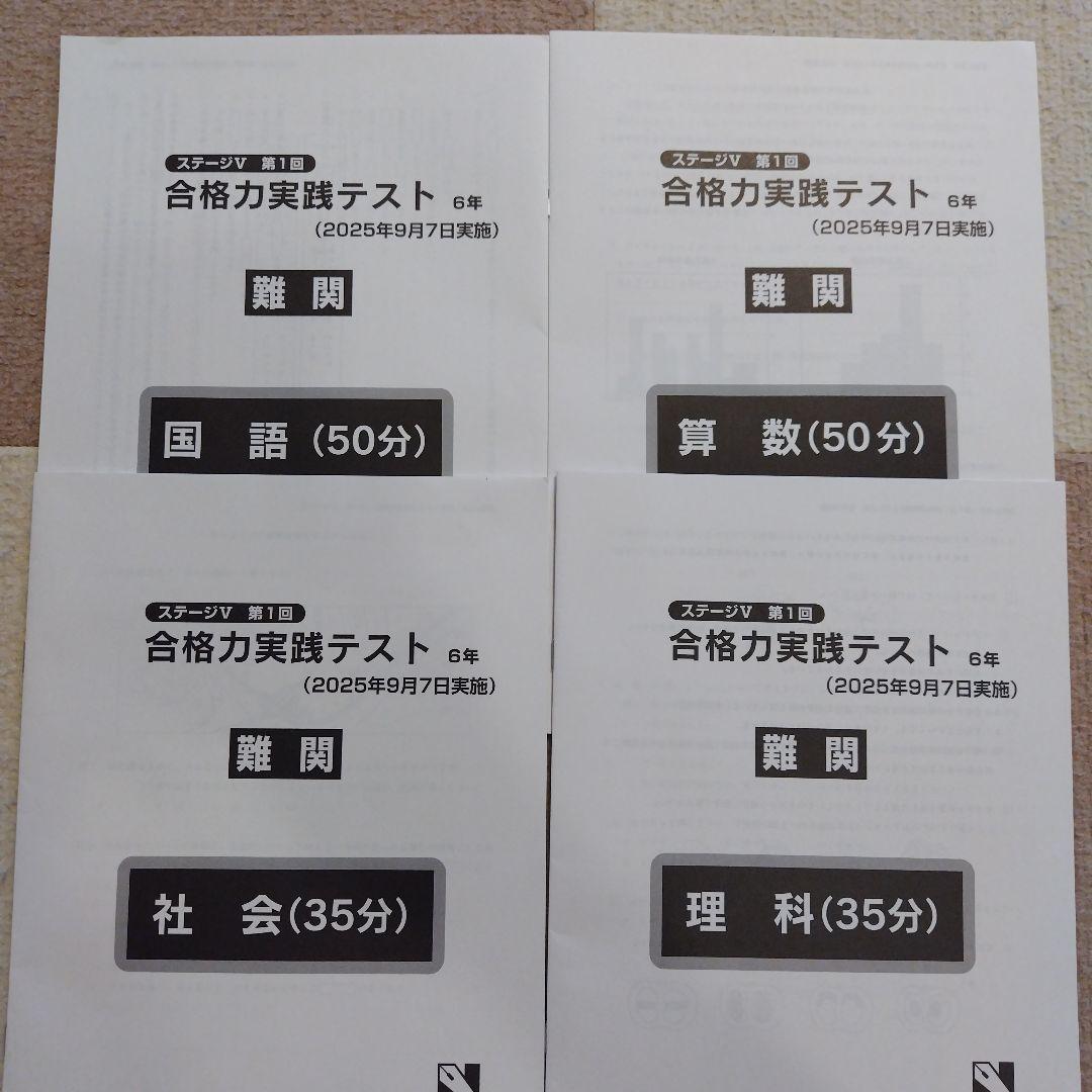 最新版】2025年日能研6年 後期 合格力育成テスト 合格力実践テスト