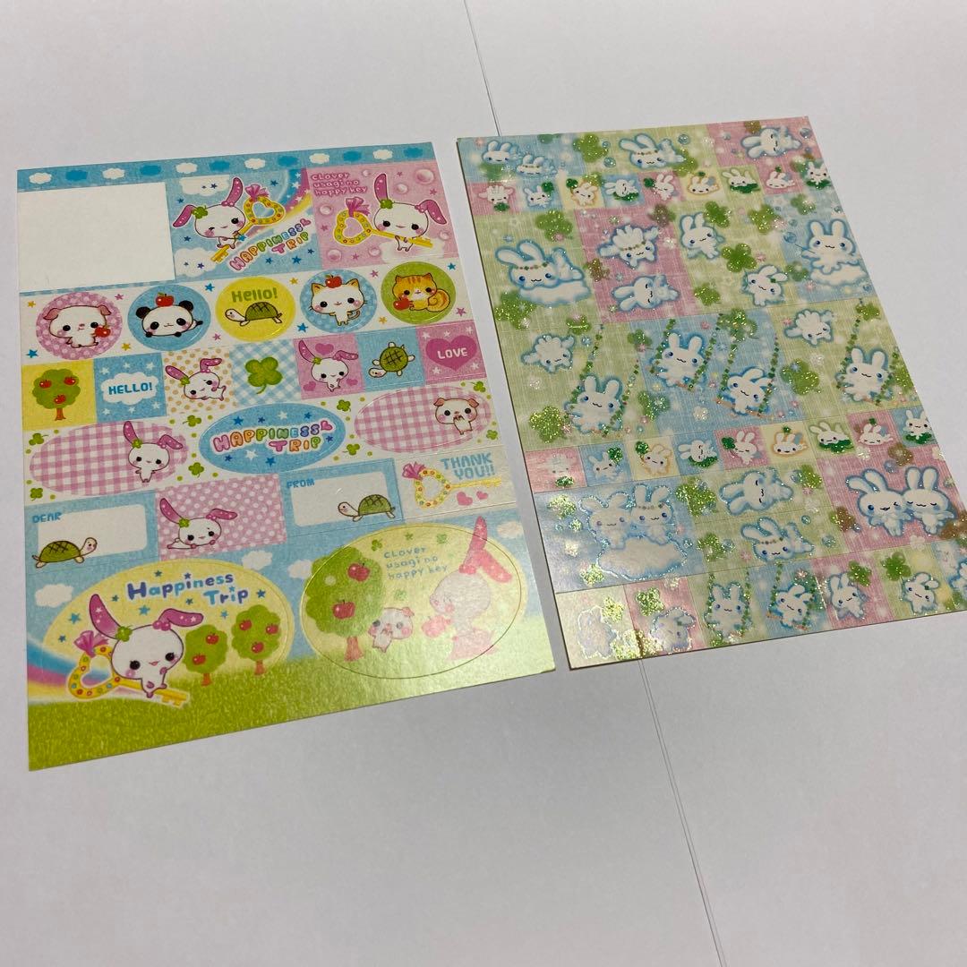 平成レトロ うさぎメモ帳4点まとめ売り シール サンエックス クーリア