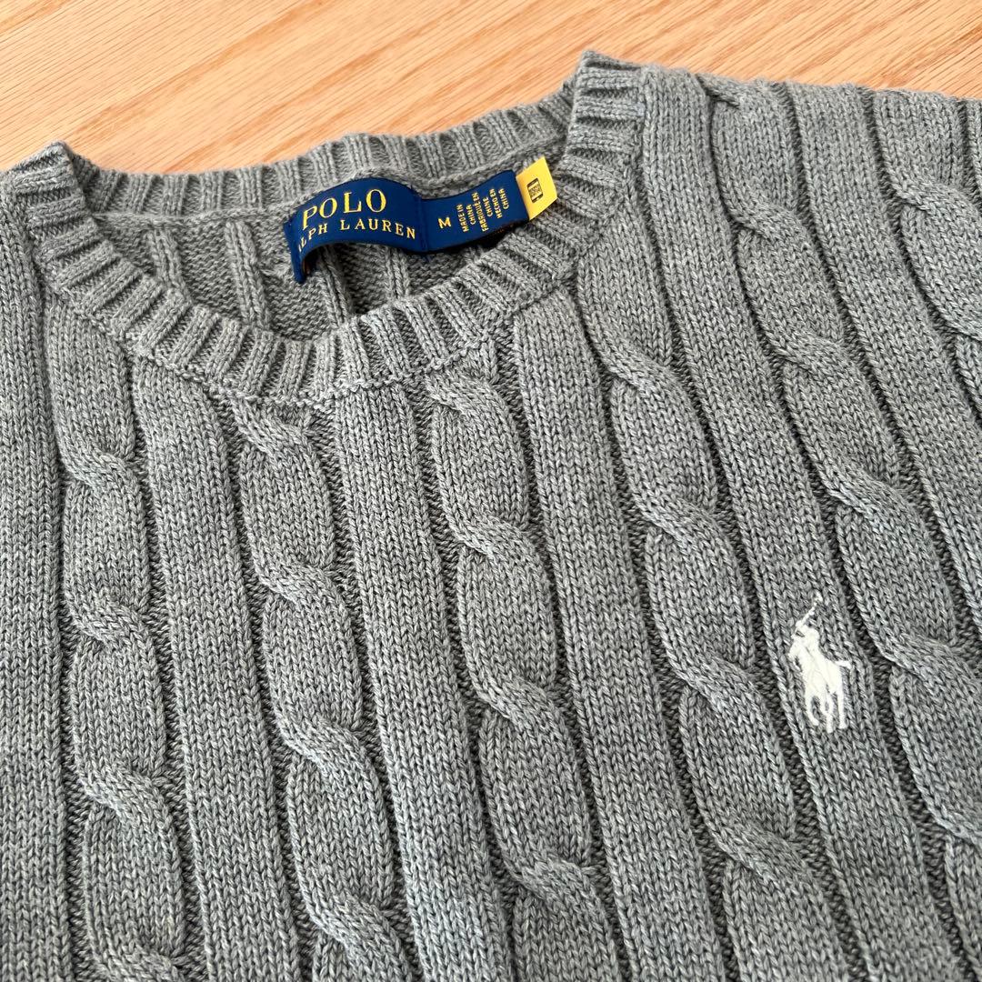 Polo Ralph Lauren グレー ケーブルニットの通販はau PAY マーケット