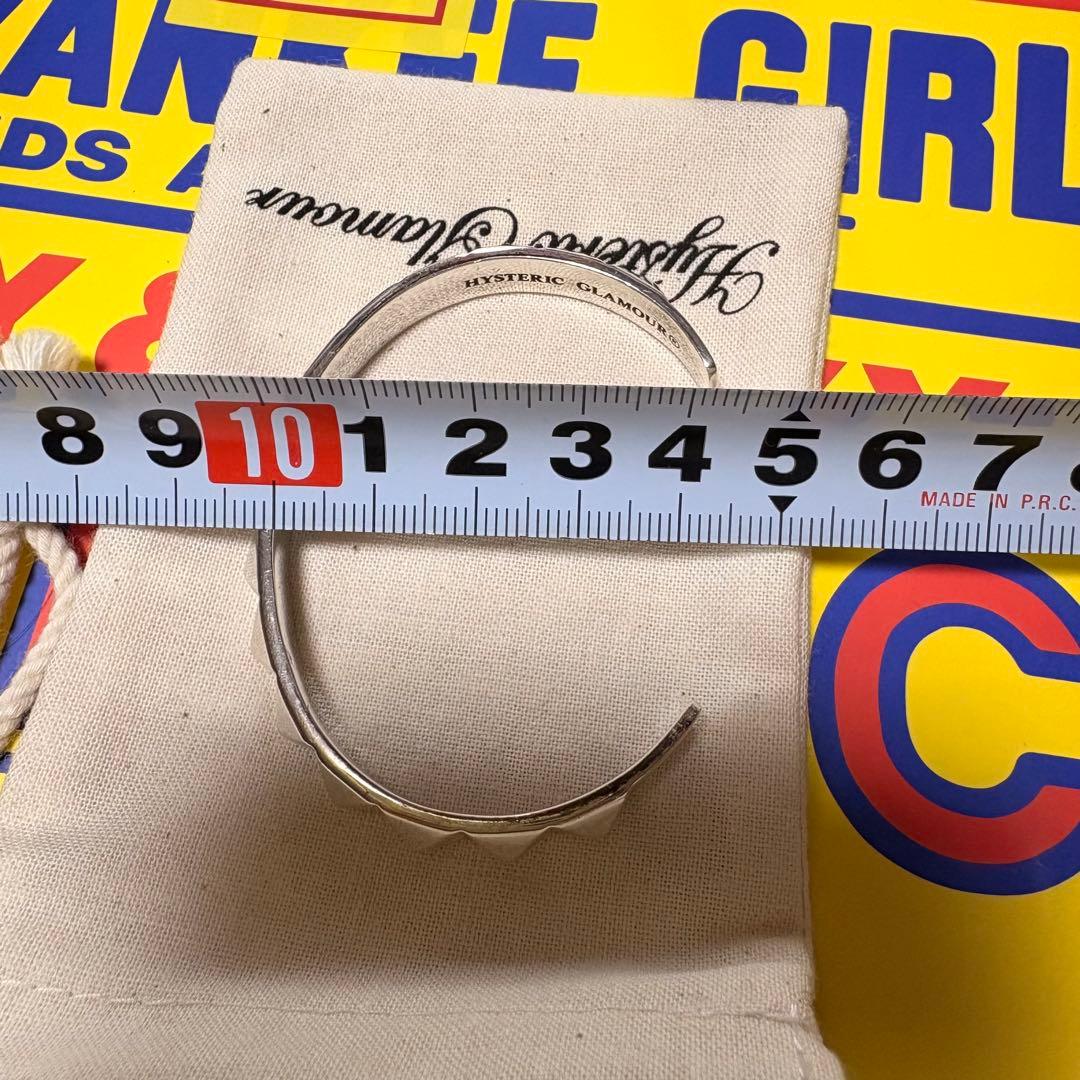 ヒステリックグラマー シルバー スタッズシルエットバングルSV925