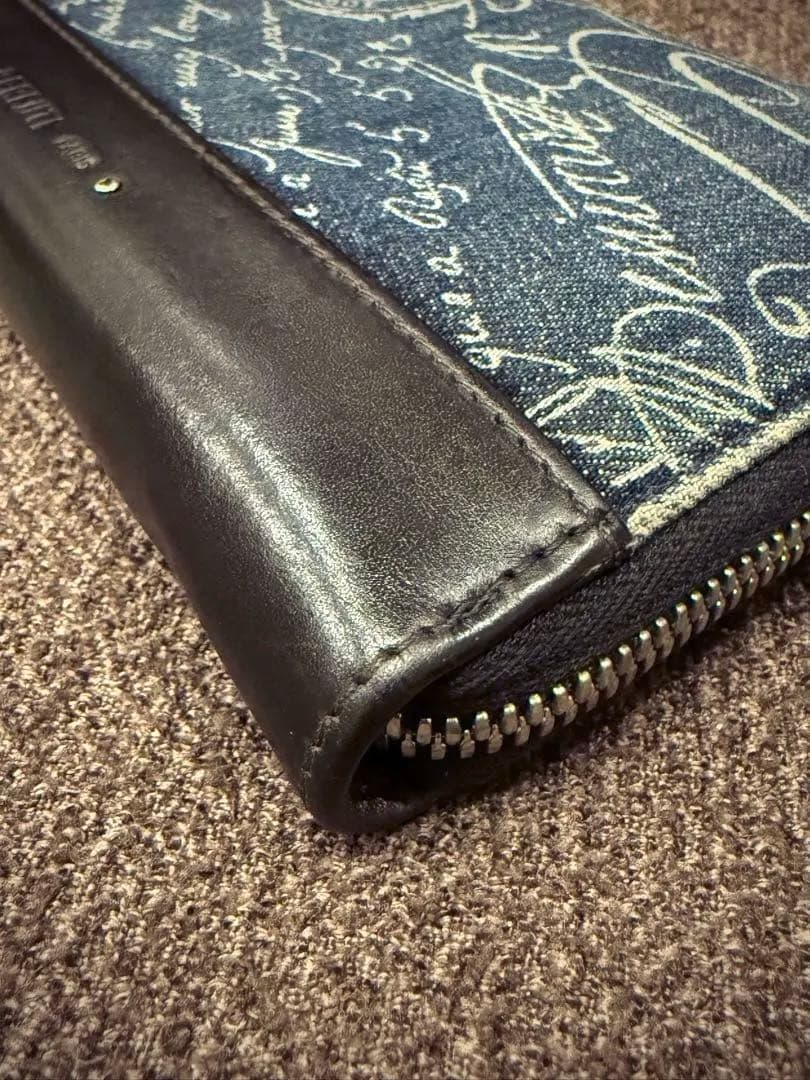美品 BERLUTI ベルルッティ 銀座店オープン記念 デニム 長財布