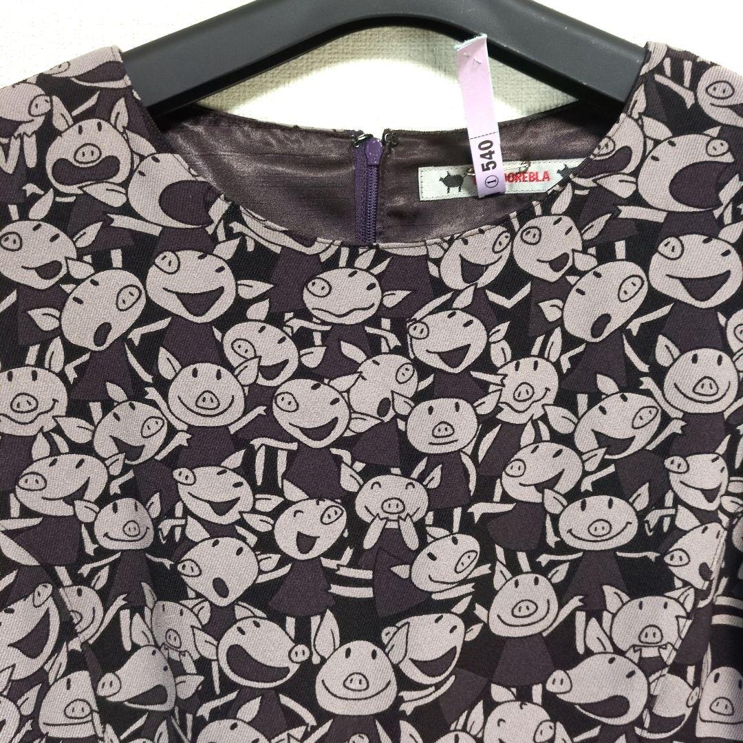 再値下げ！アルベロベロ♥️ぶたさん いっぱい リボン付き ジャンパー