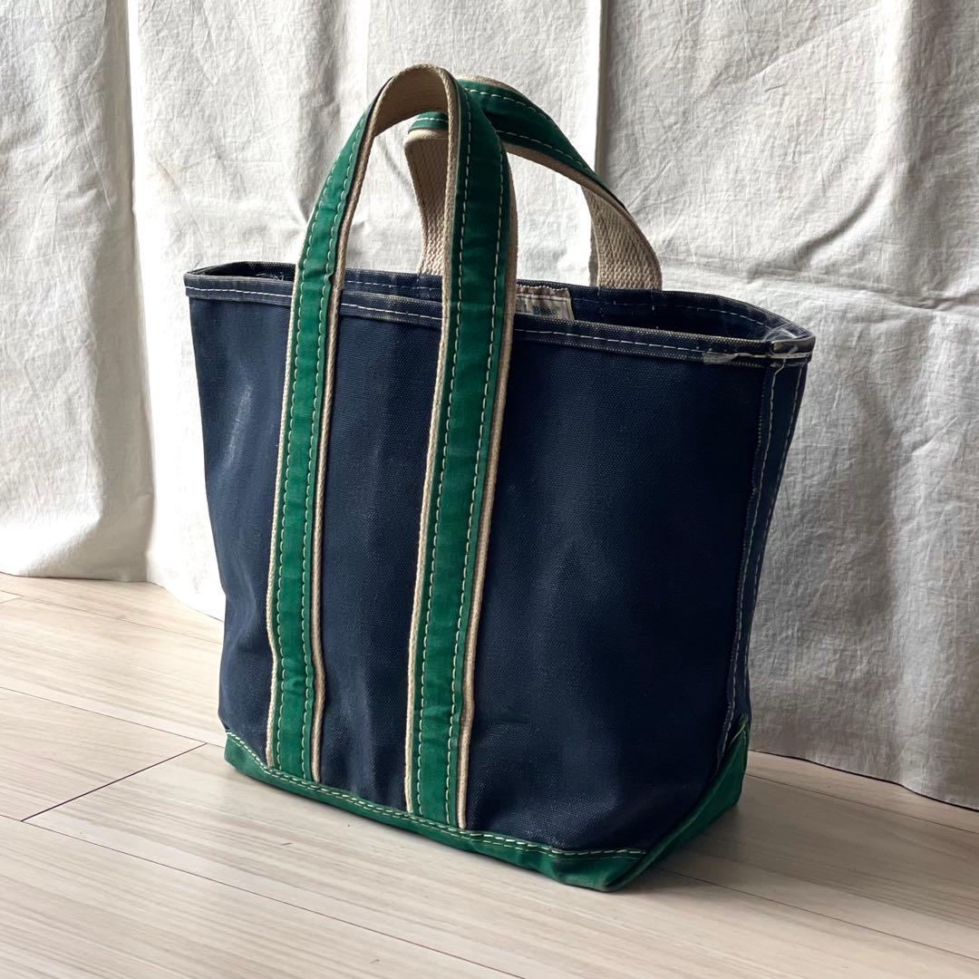 大人気の紺x緑！状態良好！80s ビンテージ L.L.BEAN トートバッグ