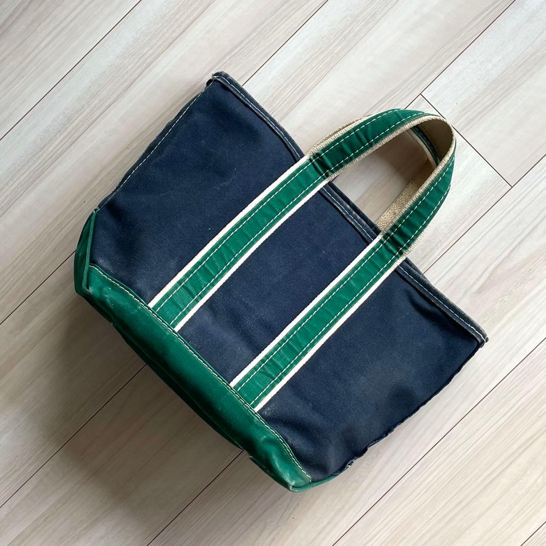 大人気の紺x緑！状態良好！80s ビンテージ L.L.BEAN トートバッグ