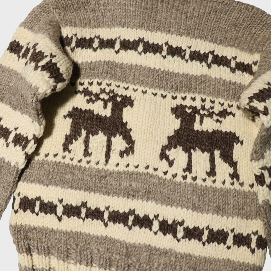 XL☆KANATA☆カウチンニット☆トナカイ☆カナダ製☆カーディガン