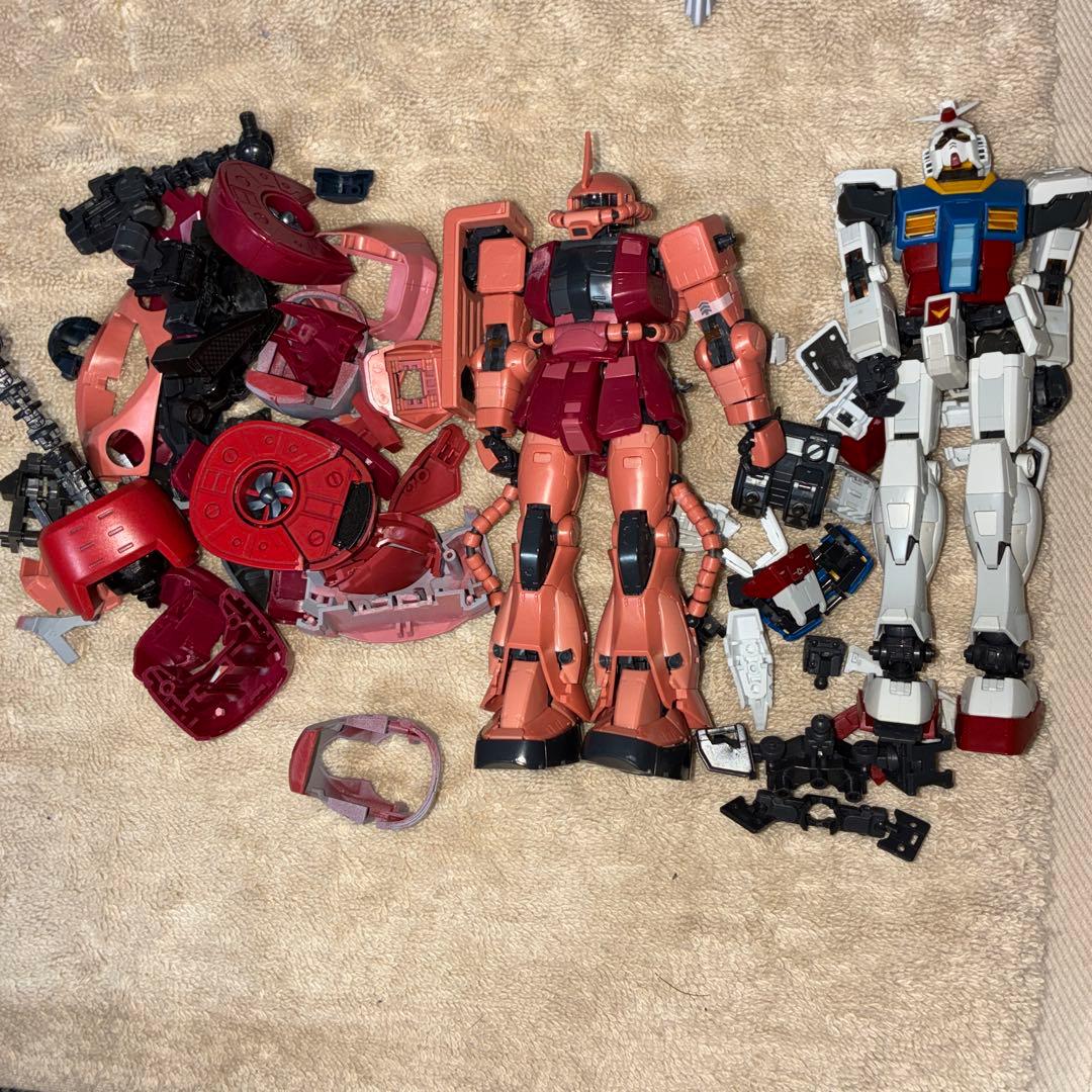 ガンプラRGザク、ガンダム、ズゴックセットジャンクパーツ - メルカリ