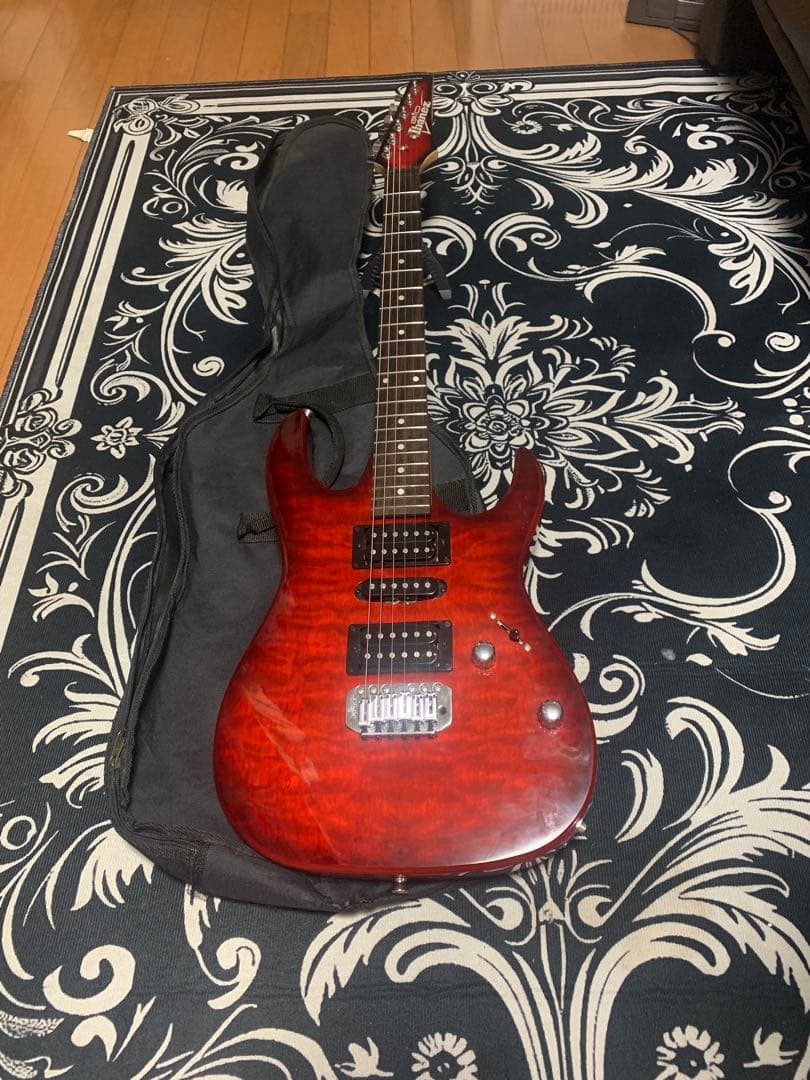 Ibanez アイバニーズ gioシリーズ ストラト レッド Ibanez Gio GRX70QA-TRB (Transparent Red Burst)｜ミュージックランドKEY