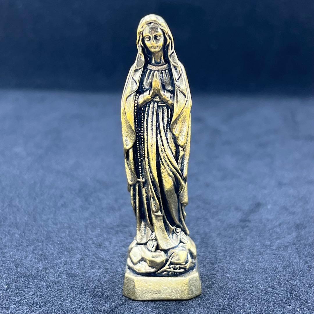 KM060 聖母マリア 真鍮 像 置物 置き物 インテリア オブジェ 新品