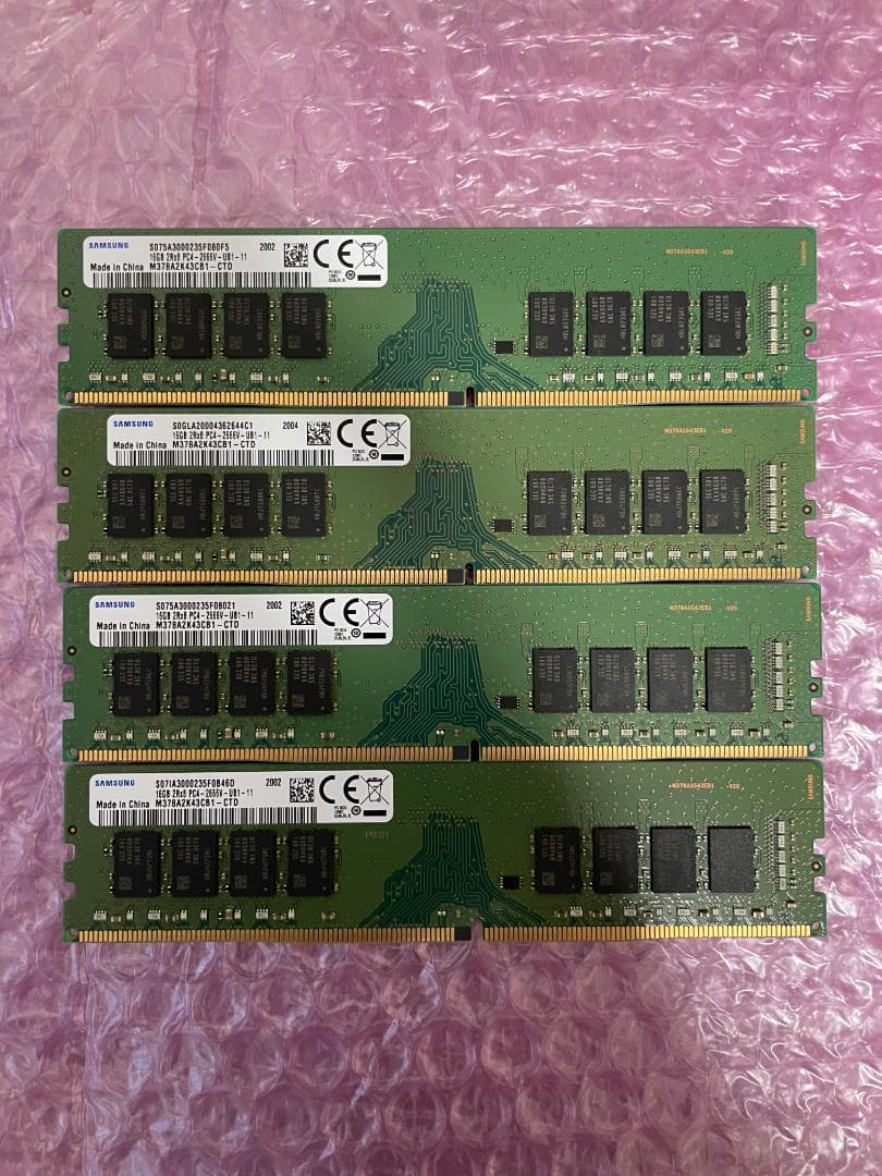 メモリ 16GB×4枚=64GB DDR4-2666 SAMSUNG製 動作保証 SAMSUNG（サムスン） SAMSUNG製 ノートPC用メモリ M471A2K43CB1-CTD