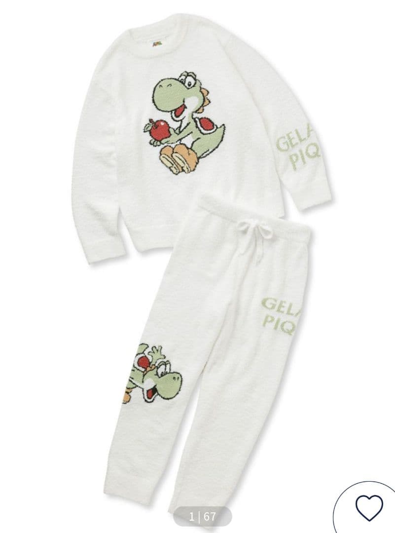 ジェラートピケスーパーマリオ ベビモコジャガードプルオーバー&ロング