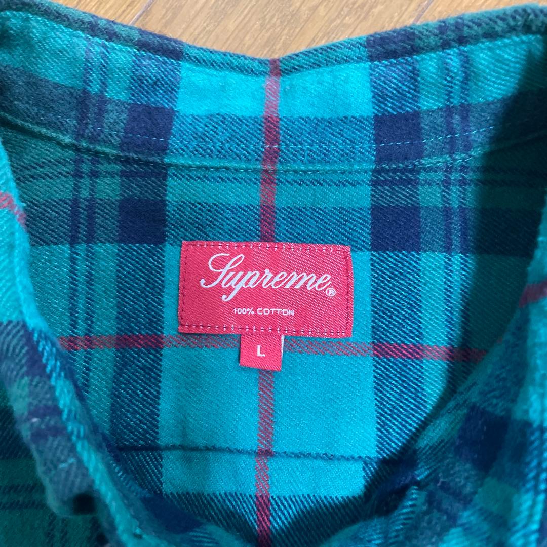 Supreme チェック柄ネルシャツ Lサイズ - メルカリ