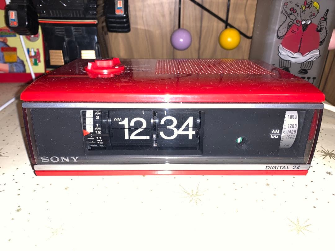 昭和レトロ　動作品　ソニー　SONY ラジオ付　パタパタ時計　スペースエイジ 昭和レトロ 動作品 ソニー SONY ラジオ付 パタパタ時計 スペースエイジ